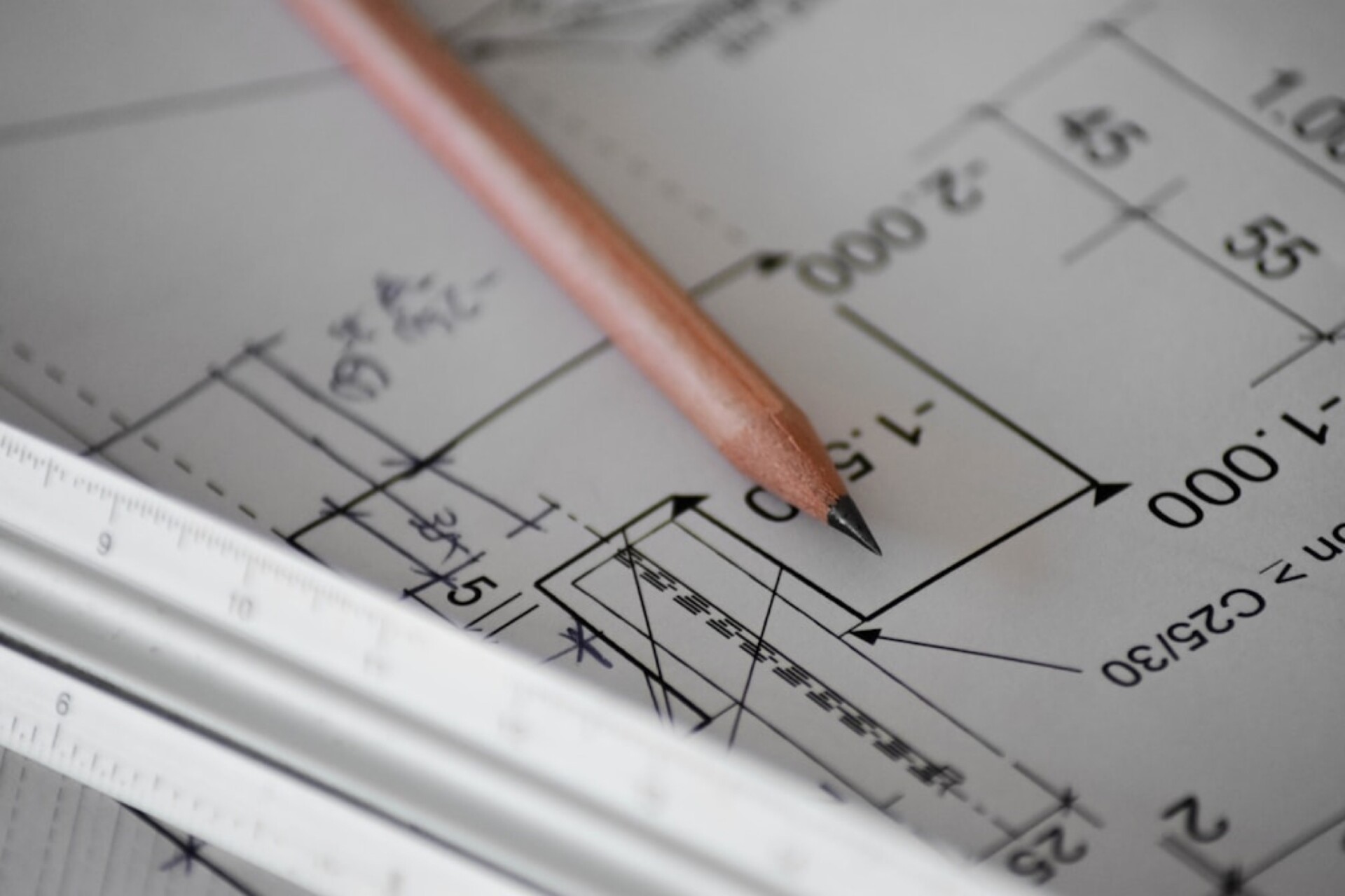 Gros plan sur plan architecte